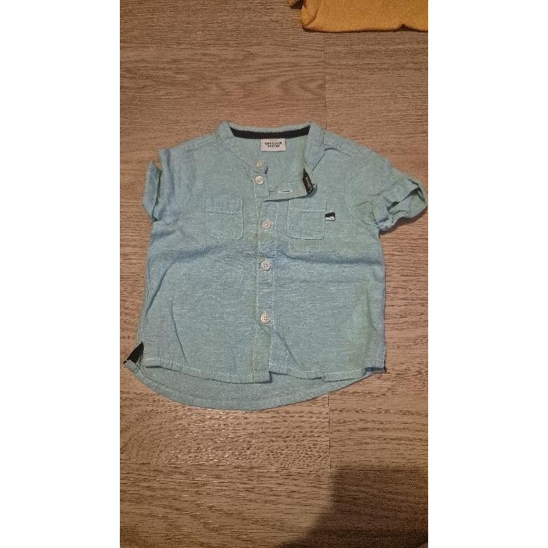 Chemisette Tape a l'œil vert deau TAILLE 9 mois 
