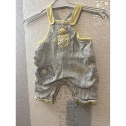 Salopette grise et jaune...