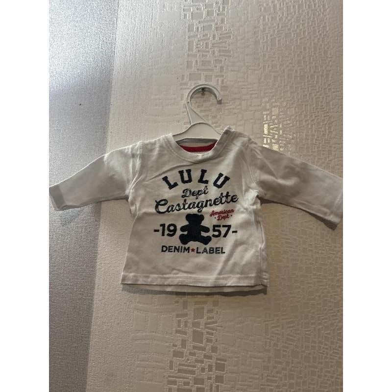 TEE shirt manches longues lulu castagnette  TAILLE 1 mois