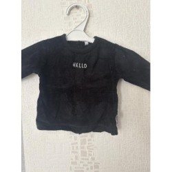 Pull noir hello TAILLE 1 mois