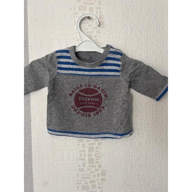 TEE shirt manches longues petit bateau  TAILLE 1 mois