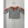 Polo gris orange TAILLE 3 mois