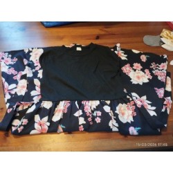 Robe ml noir et fleur shein...
