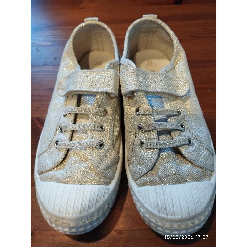 Basket toile doré Okaïdi  TAILLE 34