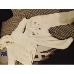 Ensemble bb polaire blanc...