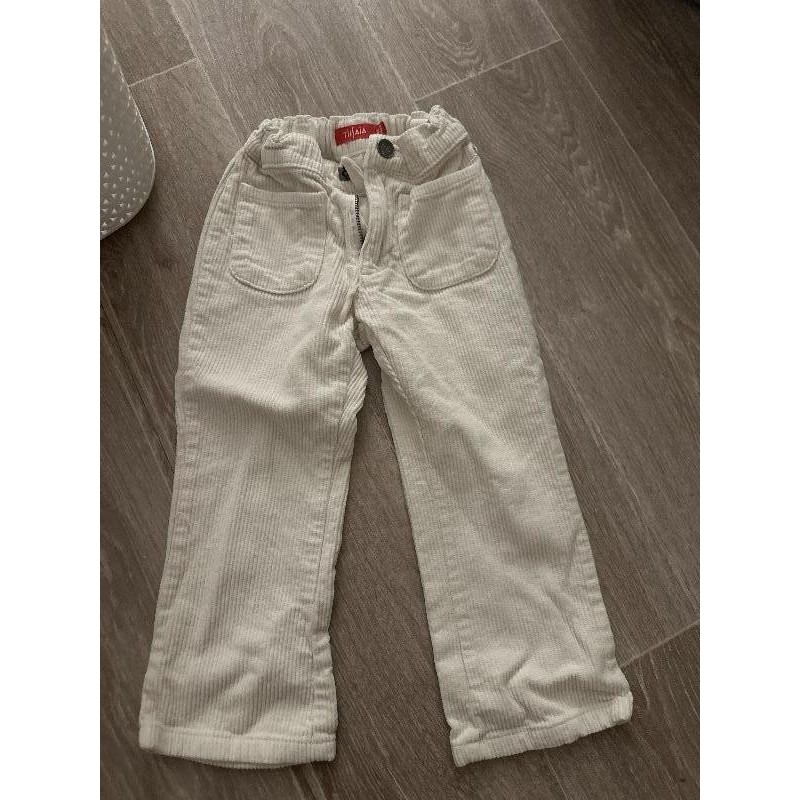 Pantalon velours côtelé crème  TAILLE 4