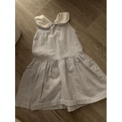 Robe rayé bleu ciel et...