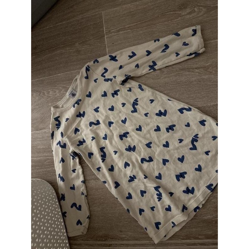 Robe de chambre petit bateau cœur bleu  TAILLE 4
