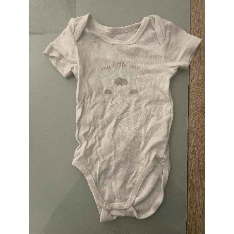 Body manches courtes blanc nuage gris tex 12 mois TAILLE 12 mois