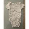 Body manches courtes blanc nuage gris tex 12 mois TAILLE 12 mois