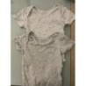Lot de 2 bodies manches courtes gris et blanc nuage tex 12 mois TAILLE 12 mois