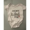 Body manches courtes blanc mom dad 3/6 mois TAILLE 3/6 mois