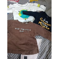 Lot 3 t shirt ml TAILLE 1...