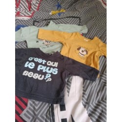 Lot 3 t shirt ml TAILLE 1...