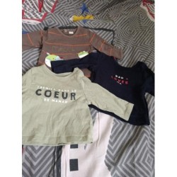 Lot 3 t shirt ml TAILLE 1...