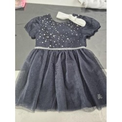 Robe marine  +bandeau blanc...