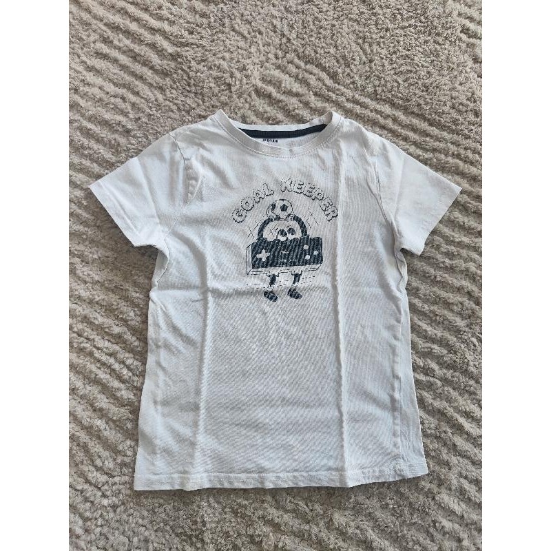 T shirt mc Kiabi blanc goal  TAILLE 8