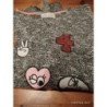 Pull gris coeur hetm TAILLE 12-14
