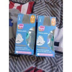 Lot de 2 biberons tigex