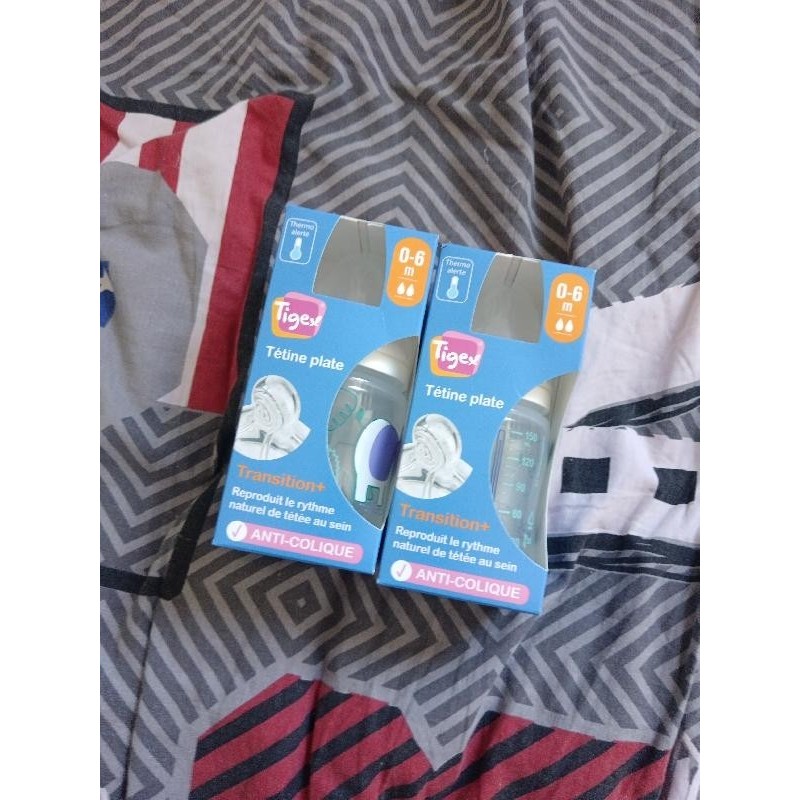 Lot de 2 biberons tigex
