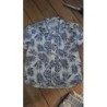 Chemisette bleue et blanche  TAILLE 36 mois 