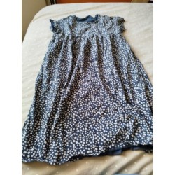 Robe jersey marine fleurs...