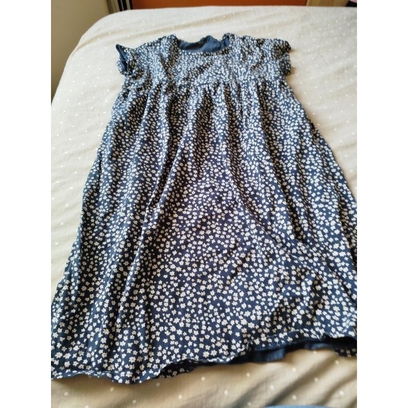 Robe jersey marine fleurs blan TAILLE 12