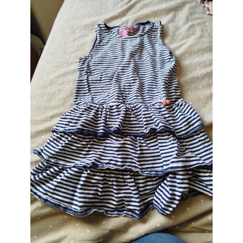 Robe jersey volant rayé bleu b TAILLE 8