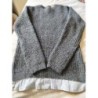 Pull gris fausse chemise  TAILLE 12
