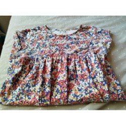 Robe MC à fleurs oran bleu...