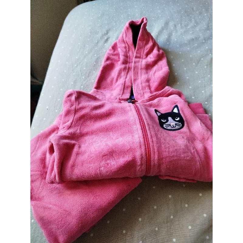 Survêtement velours rose chat TAILLE 4-6