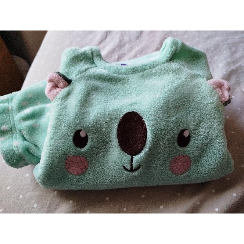 Pyjama polaire vert koala TAILLE 122- 7 ans