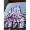 Robe volants rose impr fraise TAILLE 8