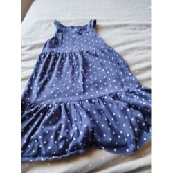 Robe jersey marine pois...