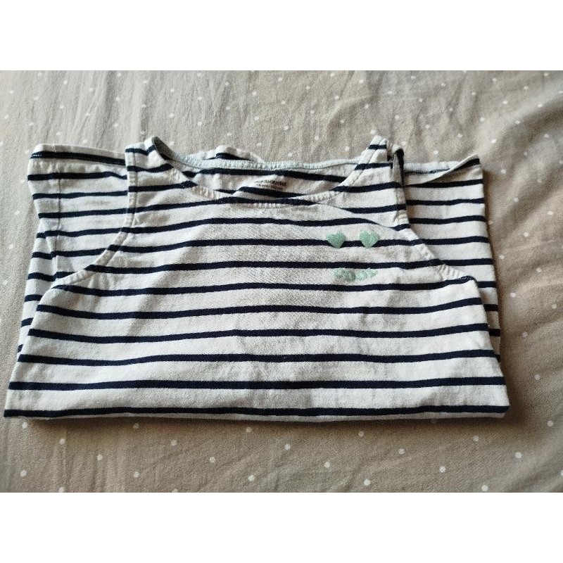 Débardeur blanc rayé bleu cool TAILLE 12