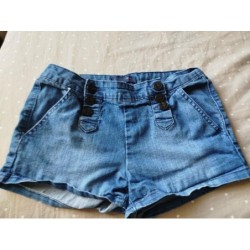Short jean bleu ferm pont...