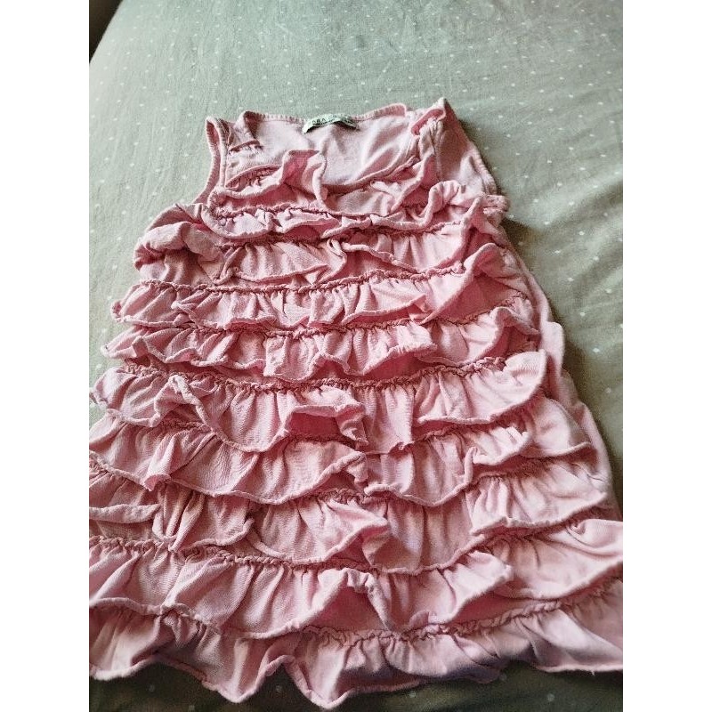 Débardeur rose à volants  TAILLE 13-14