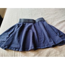 Jupe marine mouchetée bleu...
