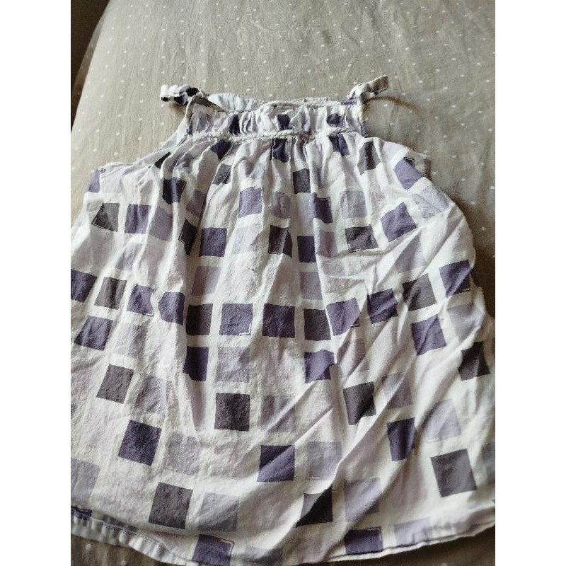 Top fine bretelles violet blan TAILLE 12