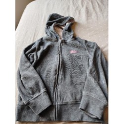 Sweat capuche velour gris...