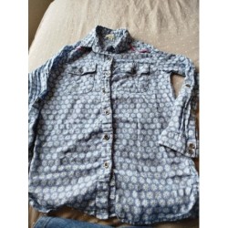 Chemise bleu à fleurs TAILLE 8