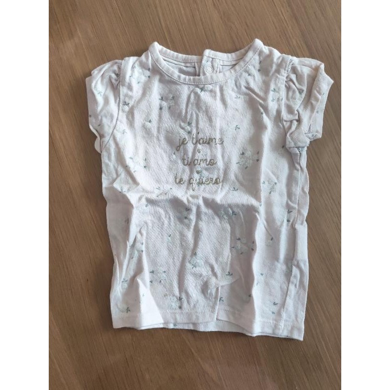 Tee shirt mc fille TAILLE 12 mois