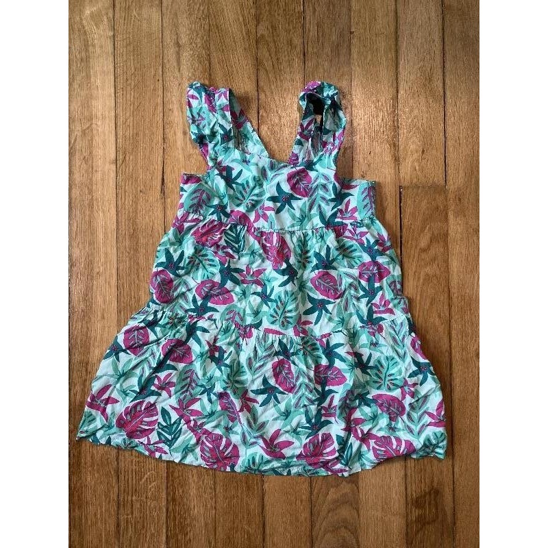 Robe verte feuilles DPAM 6ans