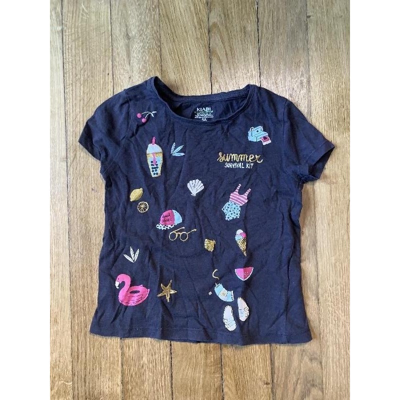 T-shirt Kiabi gris Summer 5ans