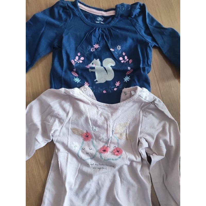 Lot tee shirt ml fille TAILLE 12 mois