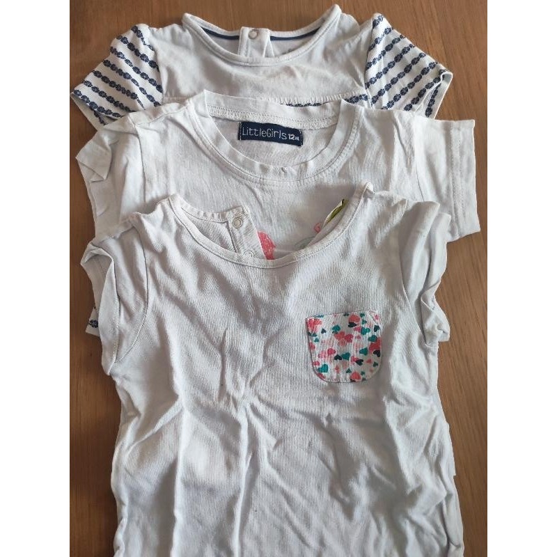 Lot tee shirt Mc fille TAILLE 12 mois
