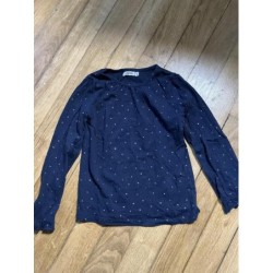 T-shirt bleu pois Gemo 6a