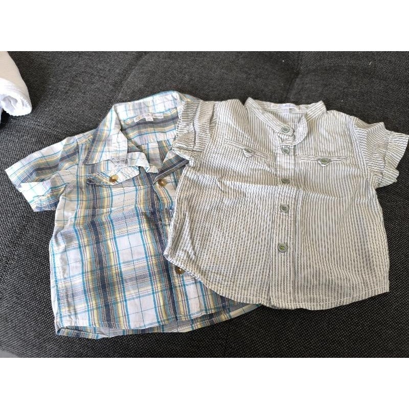 Lot 2 chemises MC TAILLE 6 mois