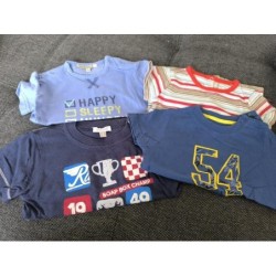 Lot 4 t-shirt MC TAILLE 6 mois