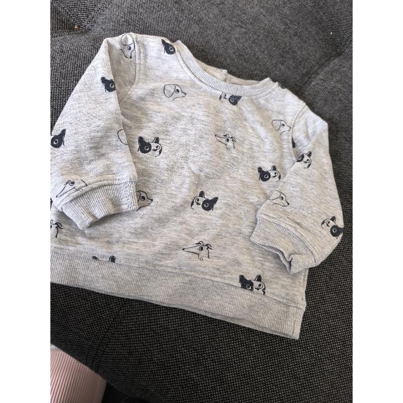 Pull fin gris chien TAILLE 6 mois